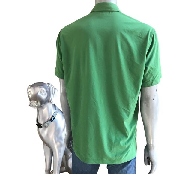 Eddie Bauer Green Button Down Short Sleeve Shirt Men's Size Large - Picture 3 of 7